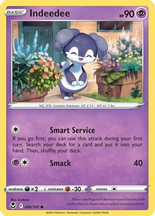 Indeedee (86/195) [SWSH: Silver Tempest] Pokemon Single Pokémon