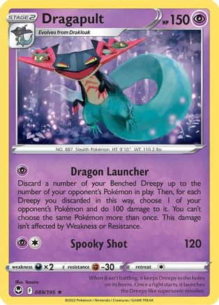 Dragapult (89/195) Reverse Holofoil [SWSH: Silver Tempest] Pokemon Single Pokémon