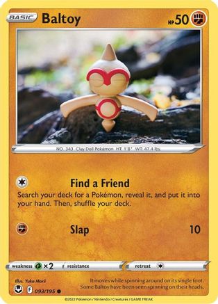 Baltoy (93/195) [SWSH: Silver Tempest] Pokemon Single Pokémon