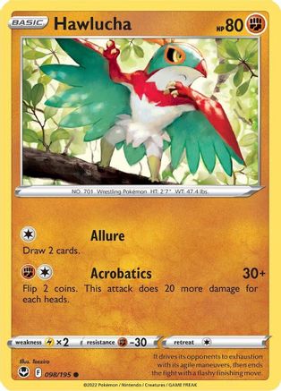 Hawlucha (98/195) [SWSH: Silver Tempest] Pokemon Single Pokémon