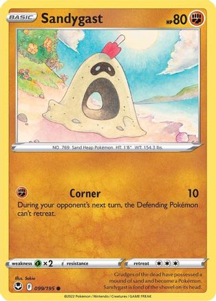 Sandygast (99/195) Reverse Holofoil [SWSH: Silver Tempest] Pokemon Single Pokémon