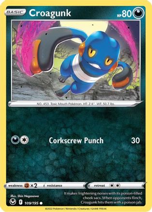 Croagunk (109/195)  [SWSH12 Silver Tempest]