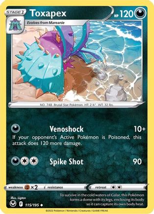 Toxapex (115/195) [SWSH: Silver Tempest] Pokemon Single Pokémon