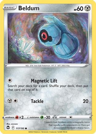 Beldum (117/195) Reverse Holofoil [SWSH: Silver Tempest] Pokemon Single Pokémon