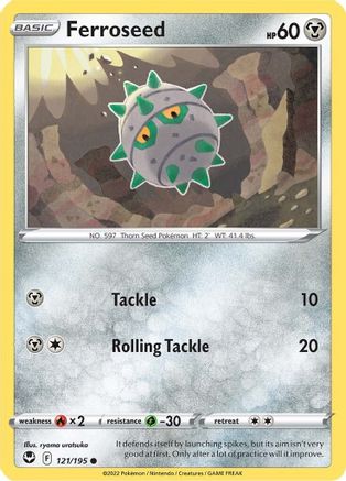Ferroseed (121/195) Reverse Holofoil [SWSH: Silver Tempest] Pokemon Single Pokémon
