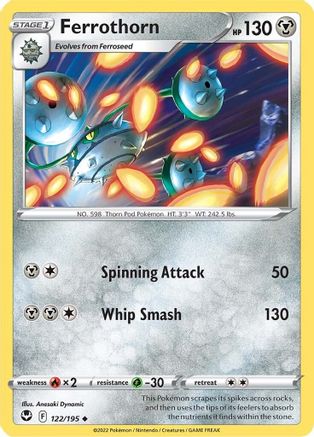 Ferrothorn (122/195) Reverse Holofoil [SWSH: Silver Tempest] Pokemon Single Pokémon