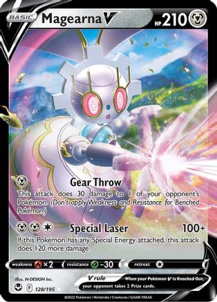 Magearna V (128/195) Holofoil [SWSH: Silver Tempest] Pokemon Single Pokémon