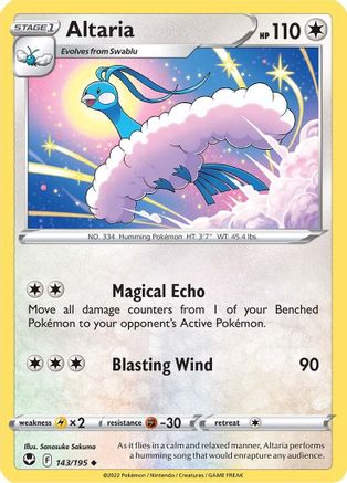 Altaria (143/195) Reverse Holofoil [SWSH: Silver Tempest] Pokemon Single Pokémon