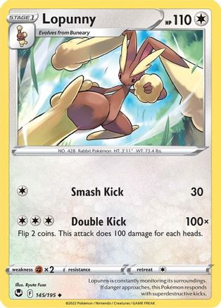 Lopunny (145/195) [SWSH: Silver Tempest] Pokemon Single Pokémon