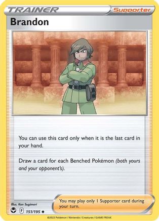 Brandon (151/195) [SWSH: Silver Tempest] Pokemon Single Pokémon