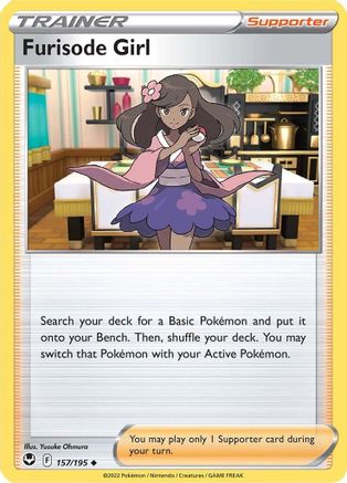 Furisode Girl (157/195) Reverse Holofoil [SWSH: Silver Tempest] Pokemon Single Pokémon