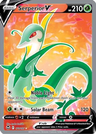 Serperior V (Full Art) (170/195) Holofoil [SWSH: Silver Tempest] Pokemon Single Pokémon