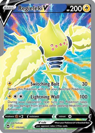 Regieleki V (Full Art) (175/195) Holofoil [SWSH: Silver Tempest] Pokemon Single Pokémon