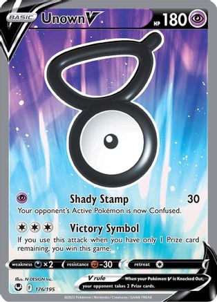 Unown V (Full Art) (176/195) Holofoil [SWSH: Silver Tempest] Pokemon Single Pokémon