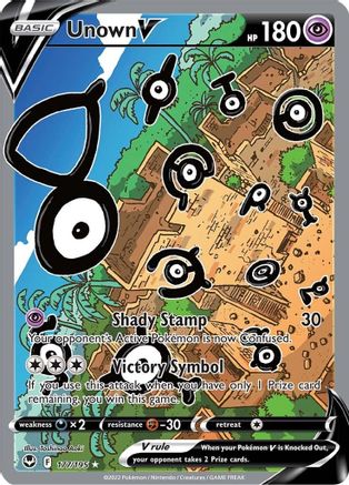 Unown V (Alternate Full Art) (177/195) Holofoil [SWSH: Silver Tempest] Pokemon Single Pokémon