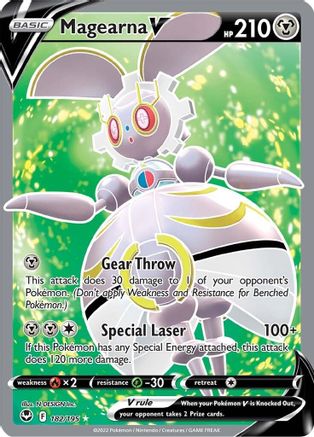 Magearna V (Full Art) (182/195) Holofoil [SWSH: Silver Tempest] Pokemon Single Pokémon