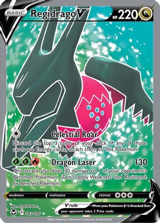 Regidrago V (Full Art) (183/195) Holofoil [SWSH: Silver Tempest] Pokemon Single Pokémon