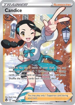 Candice (Full Art) (189/195) Holofoil [SWSH12 Silver Tempest]