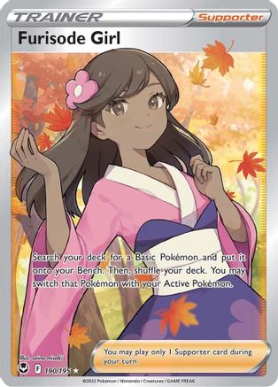Furisode Girl (Full Art) (190/195) Holofoil [SWSH: Silver Tempest] Pokemon Single Pokémon