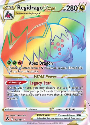 Regidrago VSTAR (Secret) (201/195) Holofoil [SWSH: Silver Tempest] Pokemon Single Pokémon