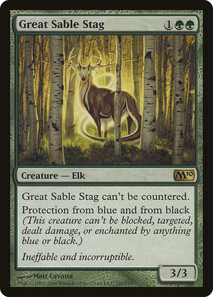 Great Sable Stag (M10-186) [Magic 2010] MTG Single Wizards of the Coast
