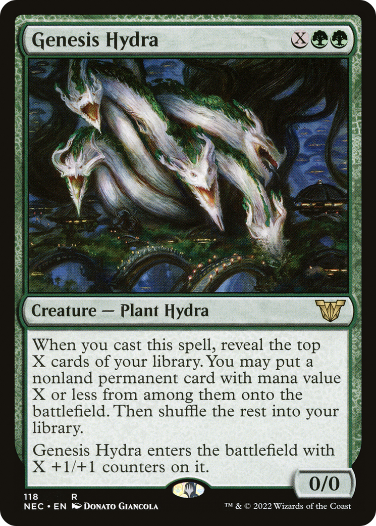 Genesis Hydra (NEC-118) [Neon Dynasty Commander] MTG Single Wizards of the Coast