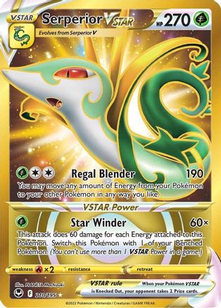 Serperior VSTAR (Secret) (210/195) Holofoil [SWSH: Silver Tempest] Pokemon Single Pokémon