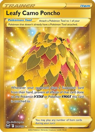 Leafy Camo Poncho (Secret) (214/195) Holofoil [SWSH: Silver Tempest] Pokemon Single Pokémon