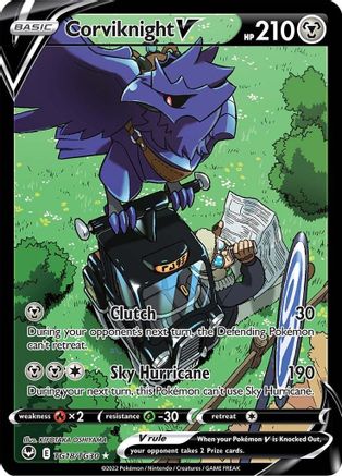 Corviknight V (TG18/30) Holofoil [SWSH: Silver Tempest Trainer Gallery] Pokemon Single Pokémon