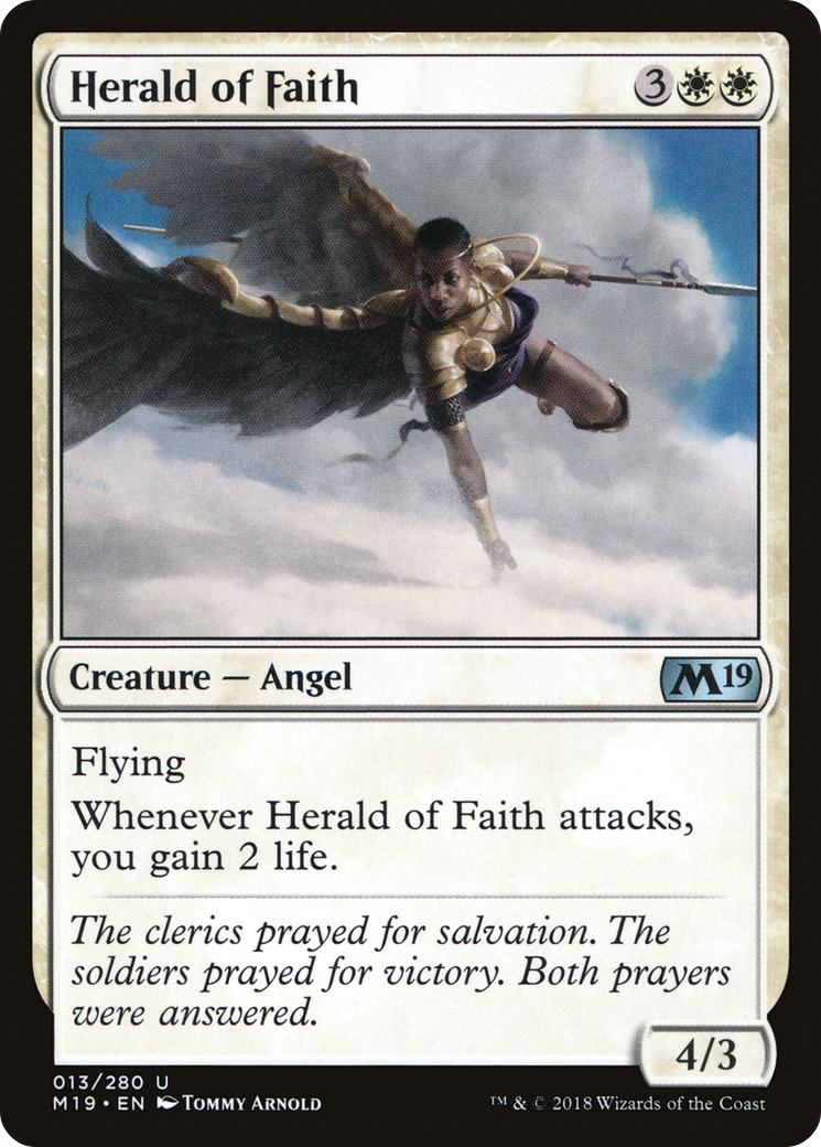 Herald of Faith (M19-013) [Core Set 2019] Foil MTG Single Wizards of the Coast