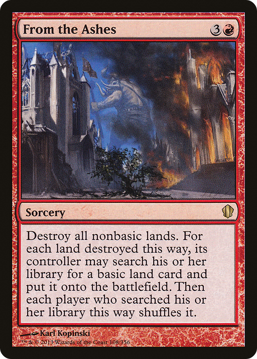 From the Ashes (C13-108) [Commander 2013] MTG Single Wizards of the Coast