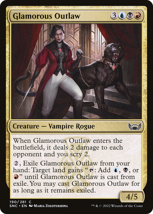 Glamorous Outlaw (SNC-190) [Streets of New Capenna] Foil MTG Single Wizards of the Coast