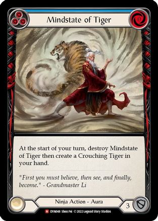 Mindstate of Tiger [DYN048] (Dynasty)  Rainbow Foil Flesh And Blood Single Flesh And Blood   