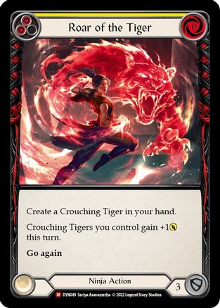Roar of the Tiger [DYN049] (Dynasty)  Rainbow Foil Flesh And Blood Single Flesh And Blood   