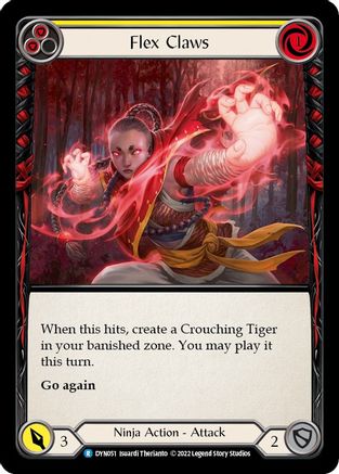 Flex Claws (Yellow) [DYN051] (Dynasty) Flesh And Blood Single Flesh And Blood   