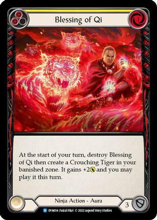 Blessing of Qi (Yellow) [DYN054] (Dynasty)  Rainbow Foil Flesh And Blood Single Flesh And Blood   