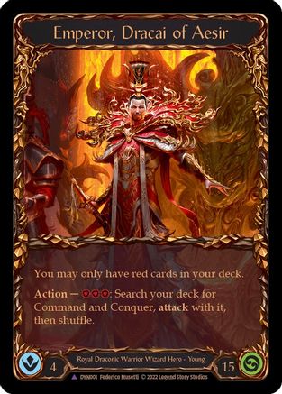 Emperor, Dracai of Aesir (Marvel) [DYN001] (Dynasty)  Cold Foil Flesh And Blood Single Flesh And Blood   