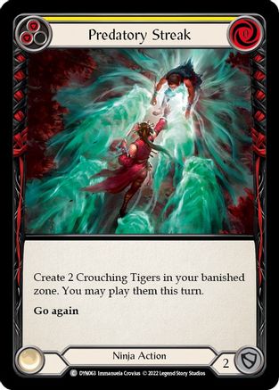 Predatory Streak (Yellow) [DYN063] (Dynasty) Flesh And Blood Single Flesh And Blood   