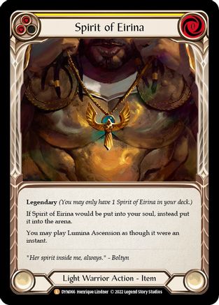 Spirit of Eirina [DYN066] (Dynasty)  Cold Foil Flesh And Blood Single Flesh And Blood   