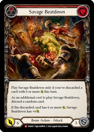 Savage Beatdown [DYN007] (Dynasty)  Rainbow Foil Flesh And Blood Single Flesh And Blood   
