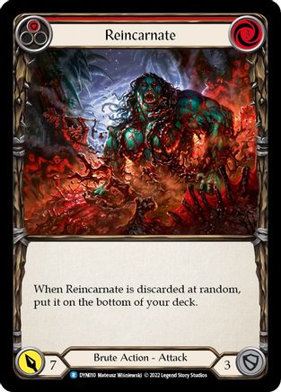 Reincarnate (Red) [DYN010] (Dynasty)  Rainbow Foil Flesh And Blood Single Flesh And Blood   