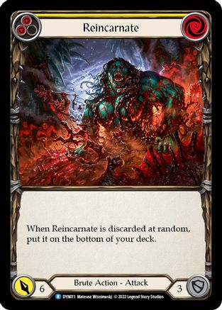 Reincarnate (Yellow) [DYN011] (Dynasty)  Rainbow Foil Flesh And Blood Single Flesh And Blood   