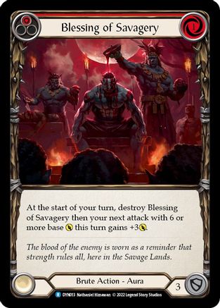 Blessing of Savagery (Red) [DYN013] (Dynasty) Flesh And Blood Single Flesh And Blood   