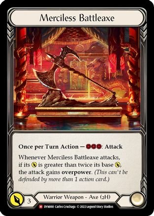 Merciless Battleaxe [DYN068] (Dynasty)  Rainbow Foil Flesh And Blood Single Flesh And Blood   