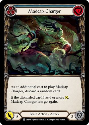 Madcap Charger (Blue) [DYN018] (Dynasty)  Rainbow Foil Flesh And Blood Single Flesh And Blood   