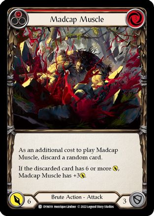 Madcap Muscle (Red) [DYN019] (Dynasty)  Rainbow Foil Flesh And Blood Single Flesh And Blood   