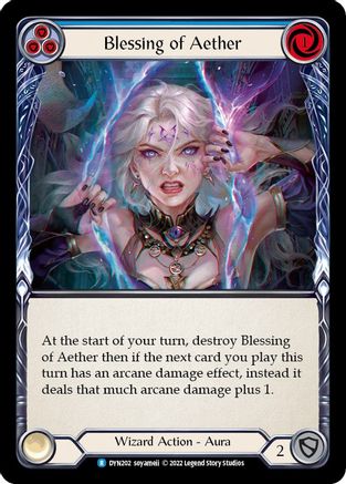 Blessing of Aether (Blue) [DYN202] (Dynasty)  Rainbow Foil Flesh And Blood Single Flesh And Blood   