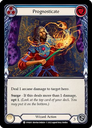 Prognosticate (Blue) [DYN205] (Dynasty)  Rainbow Foil Flesh And Blood Single Flesh And Blood   