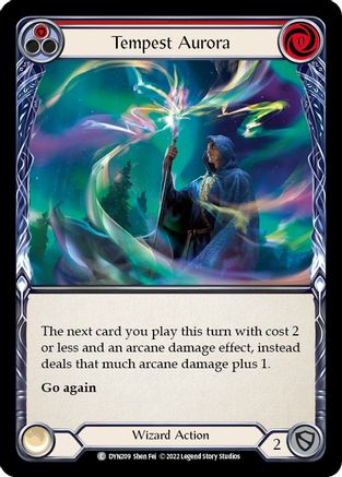 Tempest Aurora (Red) [DYN209] (Dynasty)  Rainbow Foil Flesh And Blood Single Flesh And Blood   