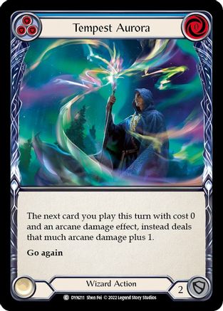 Tempest Aurora (Blue) [DYN211] (Dynasty)  Rainbow Foil Flesh And Blood Single Flesh And Blood   